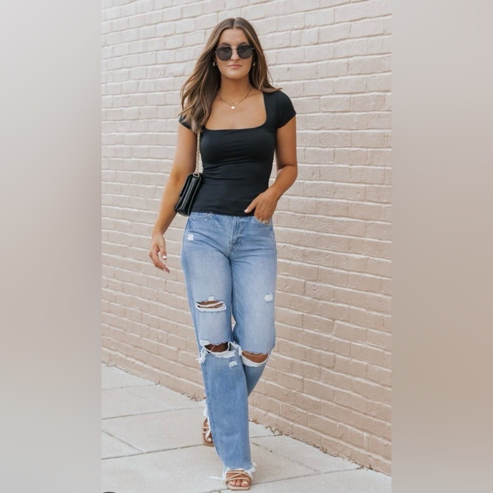 Free People Clean Lines Sunfade Baby Tee